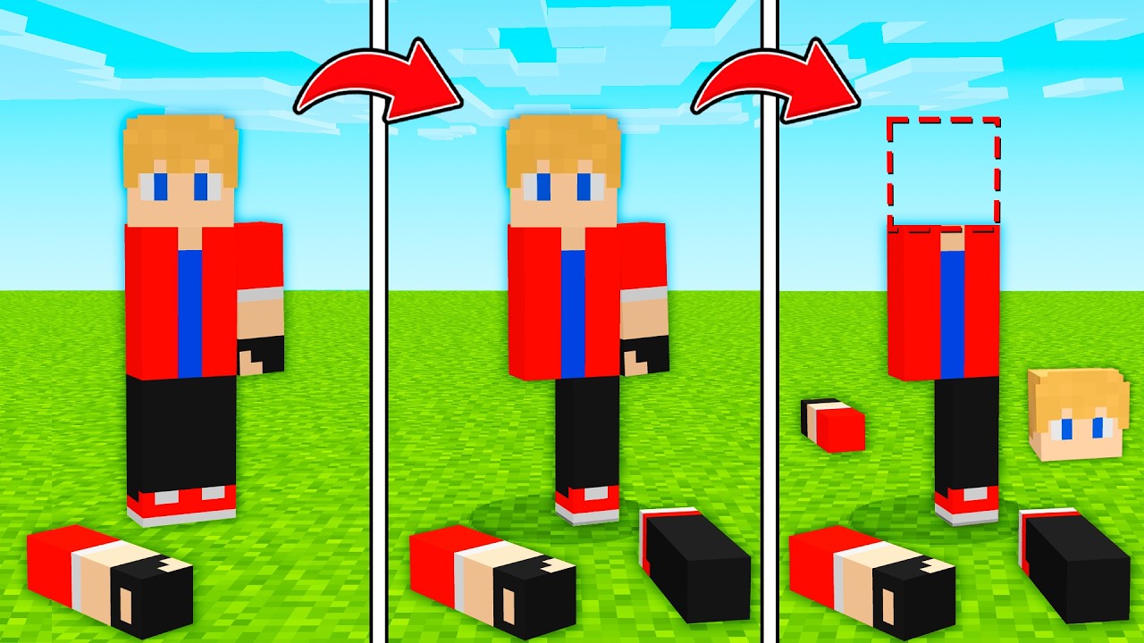 Meu CORPO foi SEPARADO em VÁRIAS PARTES no Minecraft!