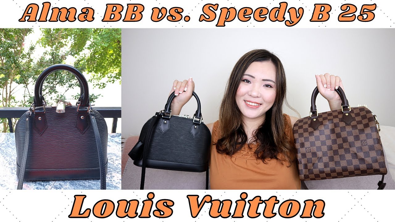 Louis Vuitton Alma BB vs. Speedy B 25 | LV Bag Review + Comparison + Mod Shots | Classic Must ...