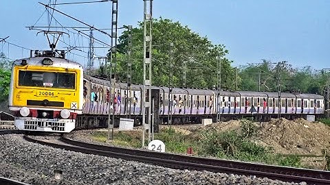 Single Wind-Shield Conventional EMU Train Speeding in Huge Curve & Skip Furiously | Eastern Railways