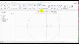 PTC CREO Tutorial : 3 POINT CIRCLE