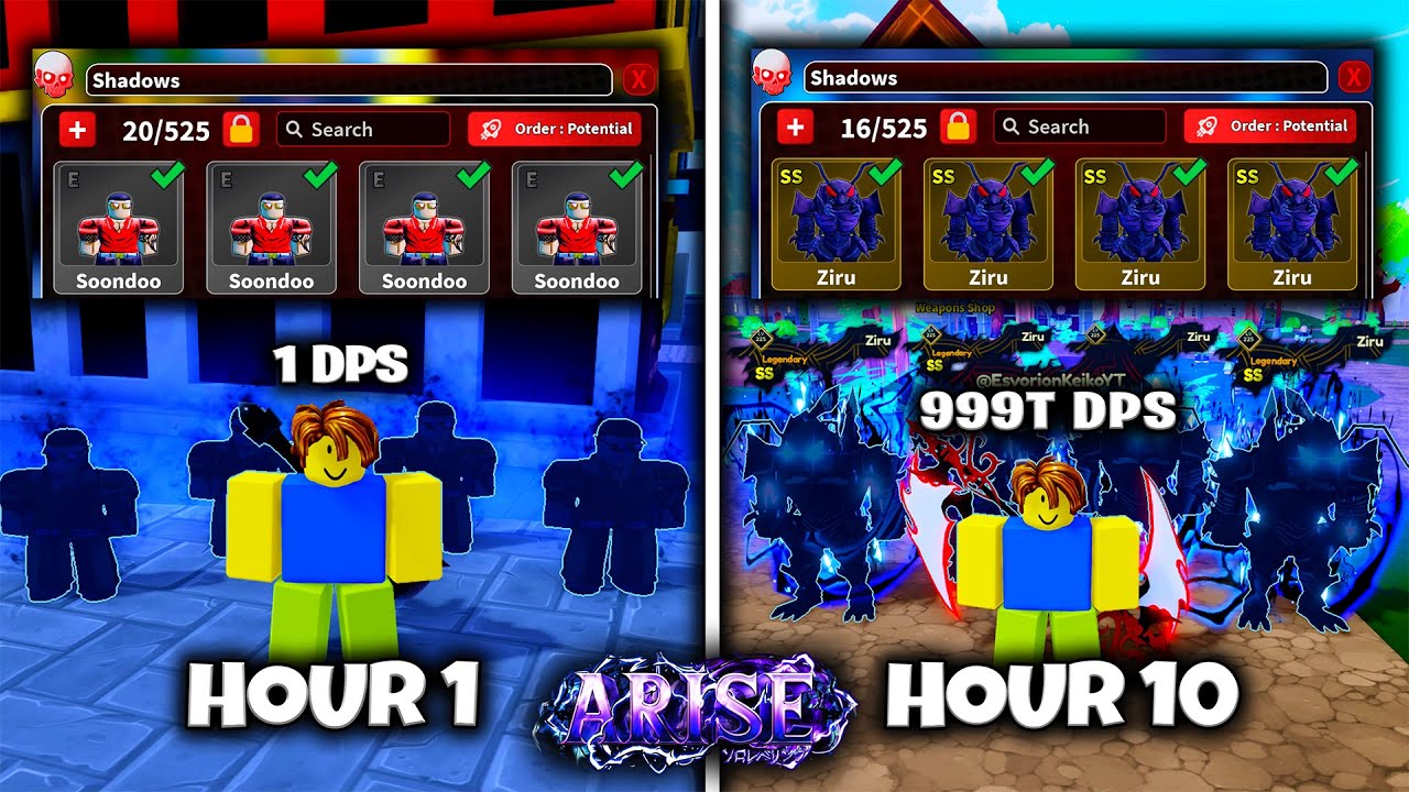 Arise Crossover🌟Going from a 1DPS NOOB to a 1T DPS PRO in Just 10 Hours!