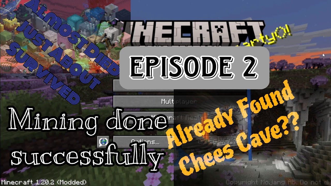 Minecraft Survival Episode 2 - Went to Mining and Almost Died ...
