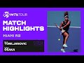 Ajla Tomljanovic vs. Naomi Osaka | 2021 Miami Open Round 2 | WTA Match Highlights