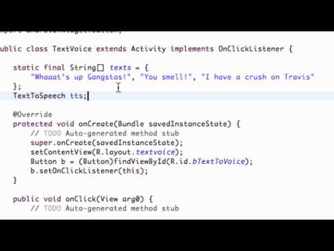 Android Application Development Tutorial   187   Text to Speech   YouTube