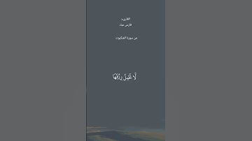 #قران_كريم #ماتيسر من سورة العنكبوت #فارس_عباد