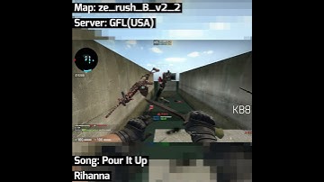 Csgo Zombie escape: Ze Rush B laser section #ze #csgo #css #shorts