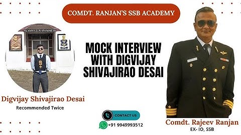 MOCK INTERVIEW and interaction with Digvijay, Recommended twice for SSB#afcat #cds #ssb #nda