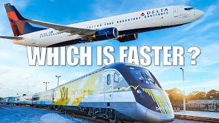 TRAIN vs PLANE Race Miami to Orlando (Brightline vs Delta Air Lines)