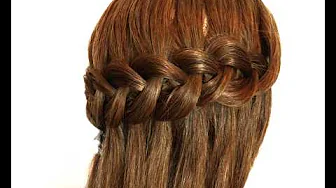 a series of easy hairstyles in the middle of waterfalls