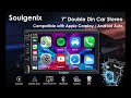 Soulgenix Double Din Car Stereo Apple Carplay &amp; Android Auto