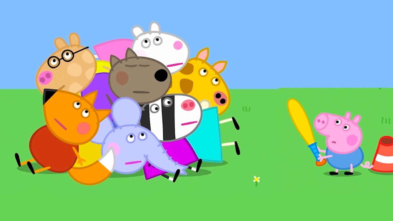Teaching George Pig To Play Rounders 🏏 Peppa Pig Full Episodes
