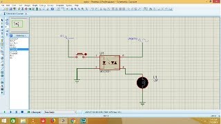 How to use Optocoupler to control an AC Lamp circuit in proteus