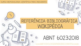 Como fazer referência a Wikipedia?