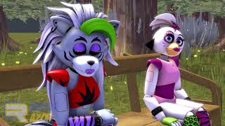 Roxy And Chica Sitting On A Bench ... Fnaf Security Breach