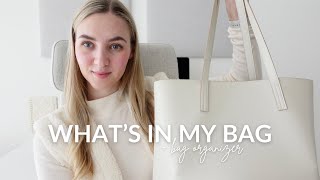 What's in my bag + bag organizer | Beige aesthetic | Daily essentials | Julia Verbij