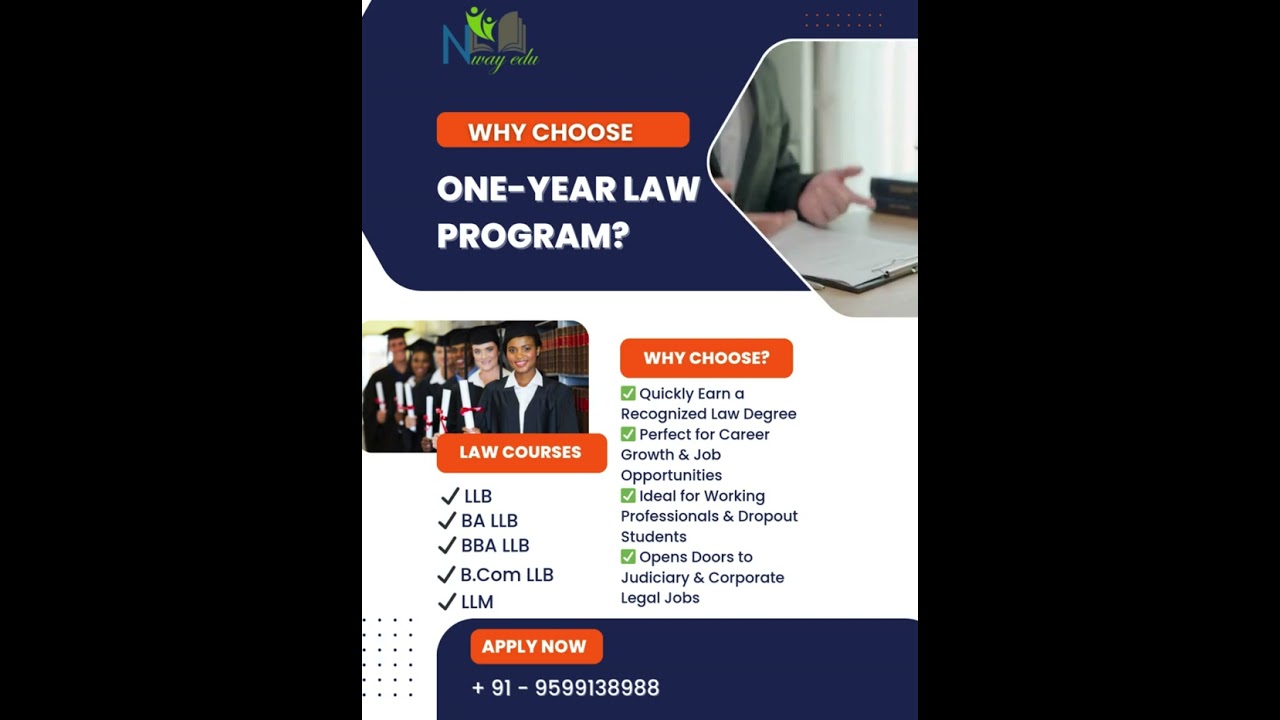 One year Law program 🎓🌎💻 Admission open ✅