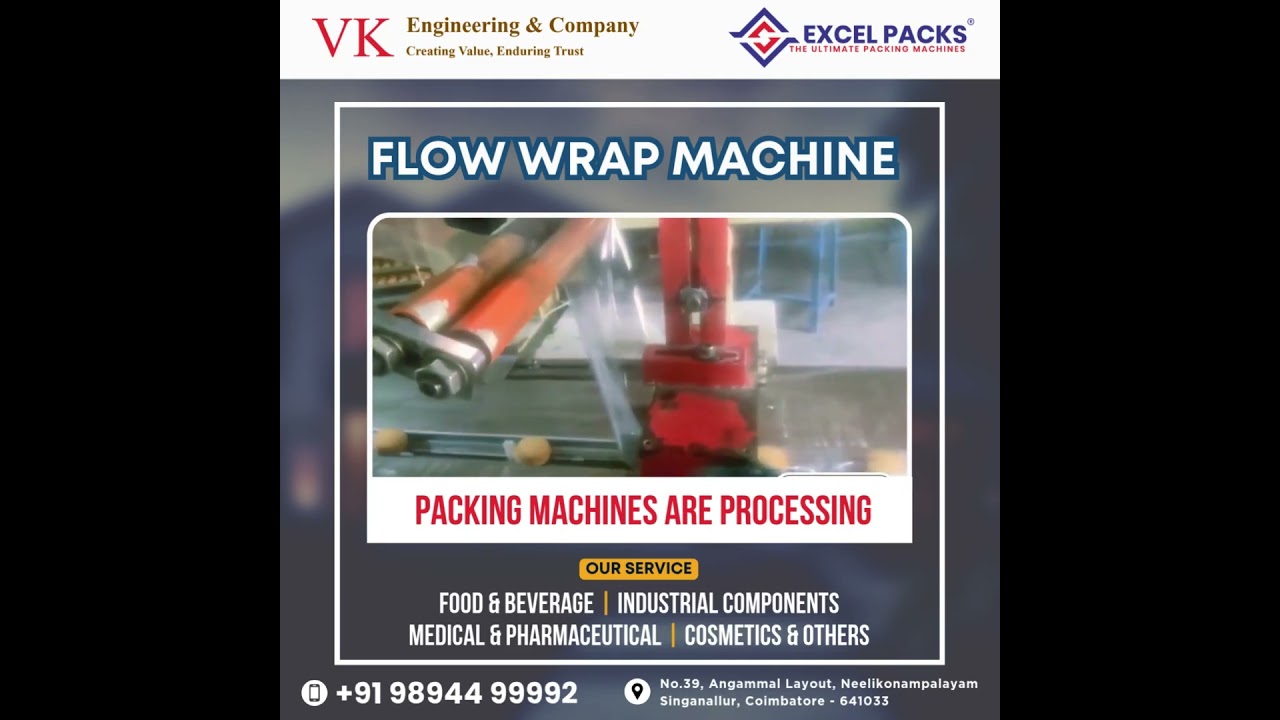 Flow Warp Machine I packaging machine I packing solutions I industrial Packaging I V K Engineering