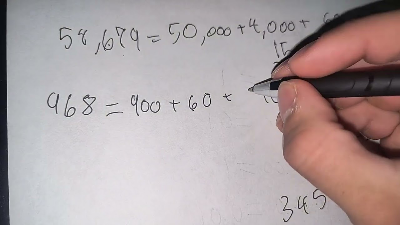 Expanded notation examples. (5th grade math)