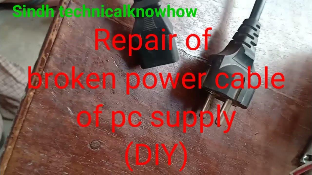 Repair of broken power cable of PC supply I DIY YouTube