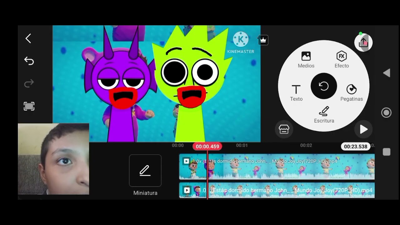 ¡Mundo Joy Joy! @DiegoReyes-z9w ¡Y tú Palabras nosotros Logó KineMaster a tú Celular 🙂😃