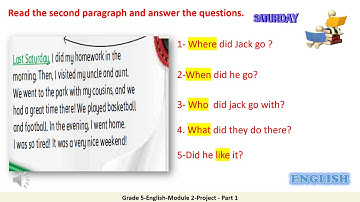 Grade 5 English Module 2 Project Part 1