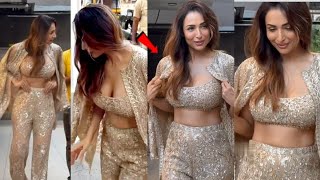 Baapre!! Baap Almost बहार Aagaya Yaar 😱😲 Malaika Arora Flaunts Her Huge Figur In Transparent Dress