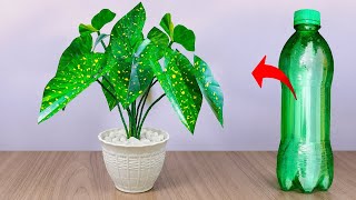 Turning a Plastic Bottle Into a Beautiful Artificial Plant 🌿 |DIY Water bottle craft ideas for Decor