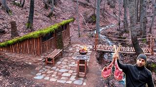Bushcraft Cabin Expansion | Bridge, Stone Yard & Tomahawk BBQ