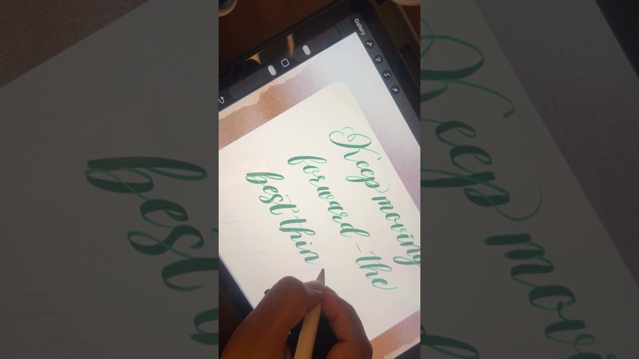 Digital Calligraphy on iPad ✍️ | Keep Moving Forward | Procreate Brush Lettering for Beginners