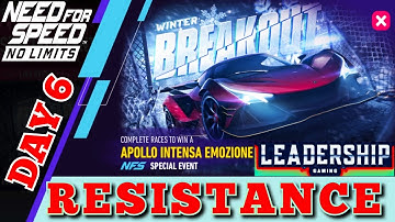 Need For Speed NoLimits | Apollo Intensa Emozione | Day 6 - Resistance | Leadership Gaming