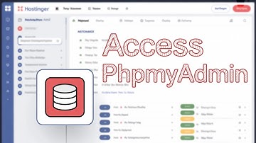 How to access phpmyadmin from hostinger