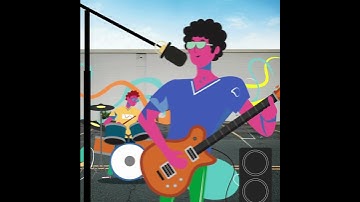 Vector Loop Animation | Guitar Band | Animated Video