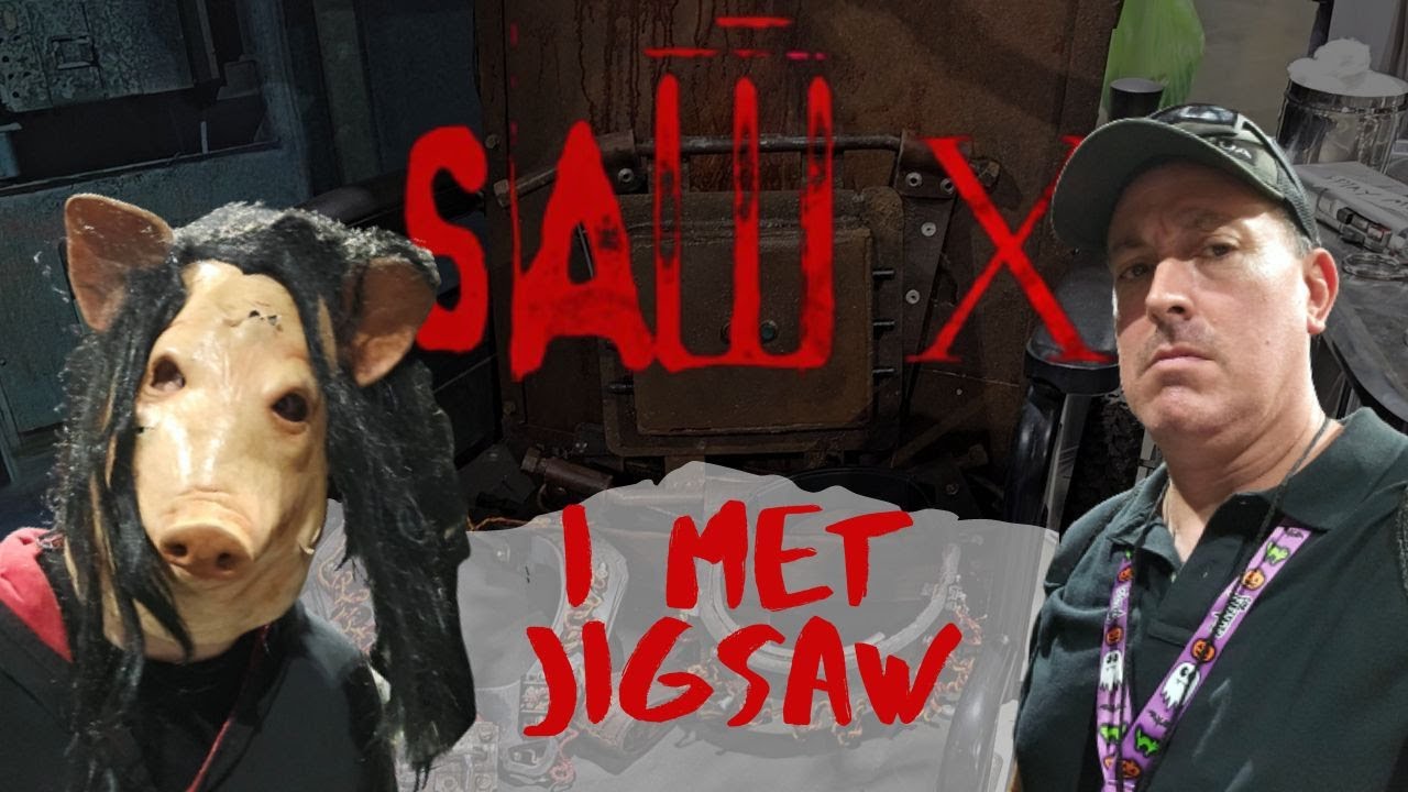 Saw X Jigsaw in Person Experience Movie Trailer theFUNnelCakeBlog
