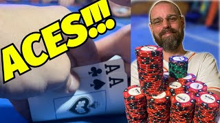 I Have Aces And He Goes All In!!! Poker Vlog #16