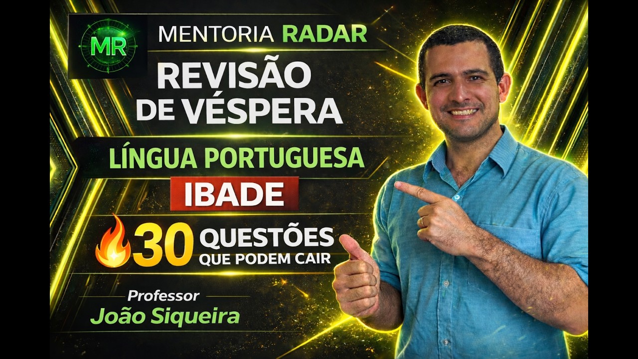 2ª REVISÃO DE VÉSPERA LÍNGUA PORTUGUESA — IBADE/SEDUC-RO 2026