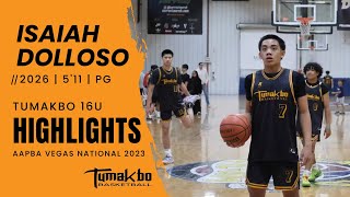 ISAIAH DOLLOSO - Class of 2026 GAME HIGHLIGHTS | Tumakbo National 16U | AAPBA Vegas National 2023 screenshot 3