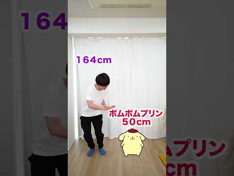 サンリオのキャラと身長比べてみたwww funny video 😂😂😂 #shorts