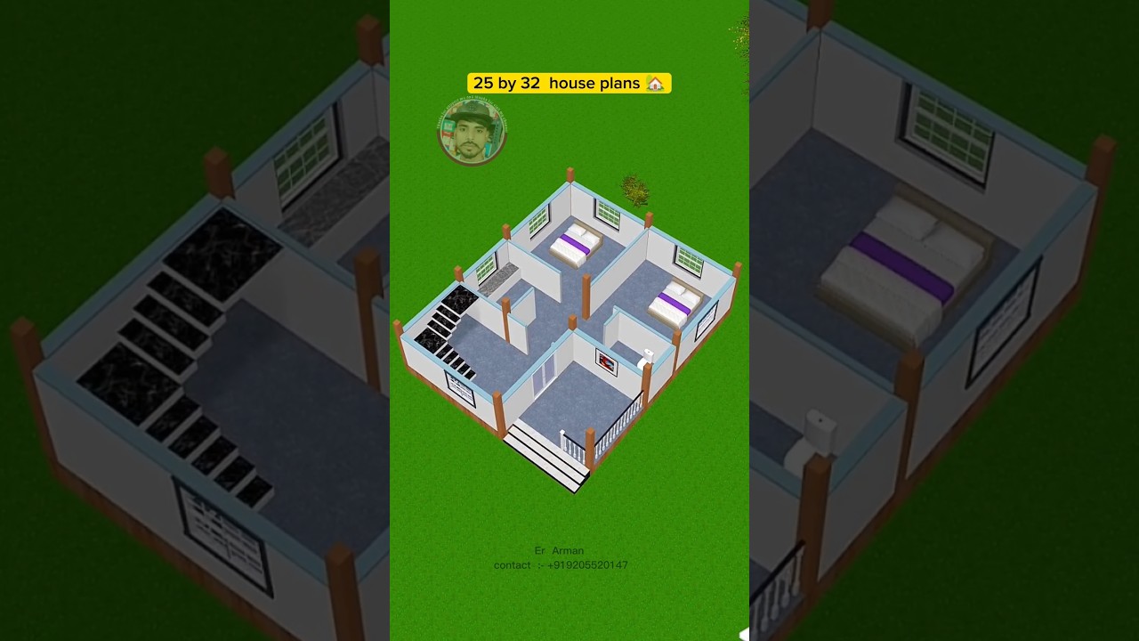 25 by 32 ghar Ka naksha 🏡 