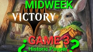 MTG ARENA ● Midweek ¿Historic Pauper? ● Hare Apparent - Game 3 - NECROSAMAEL