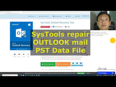 SYSTOOLS repair OUTLOOK Mail PST Data File which MICROSOFT SCANPST did not