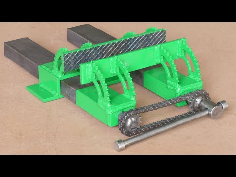 Make A Unique Metal Vise That You Never See Before From Bike Parts | Diy Metal Bench Vise | Diy