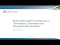 Jan 13, 2022 - EDAM Working Group 2 - Transmission Commitment and Congestion Rent Allocation
