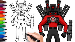 HOW TO DRAW TITAN SPEAKERMAN | Skibidi Toilet  Easy Step by Step Drawing