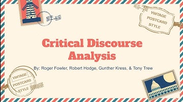 Critical Discourse Analysis by Roger Fowler, Robert Hodge, Gunther Kress, & Tony Trew. By Group 1