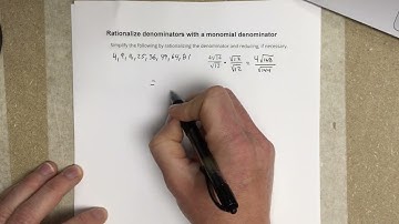 Rationalize denominators with a monomial denominator