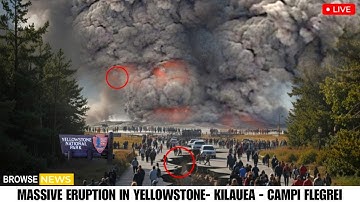 Enorme uitbarsting nu in Yellowstone! Gruwelijk moment: Kilauea barstte uit onder de aardkorst.
