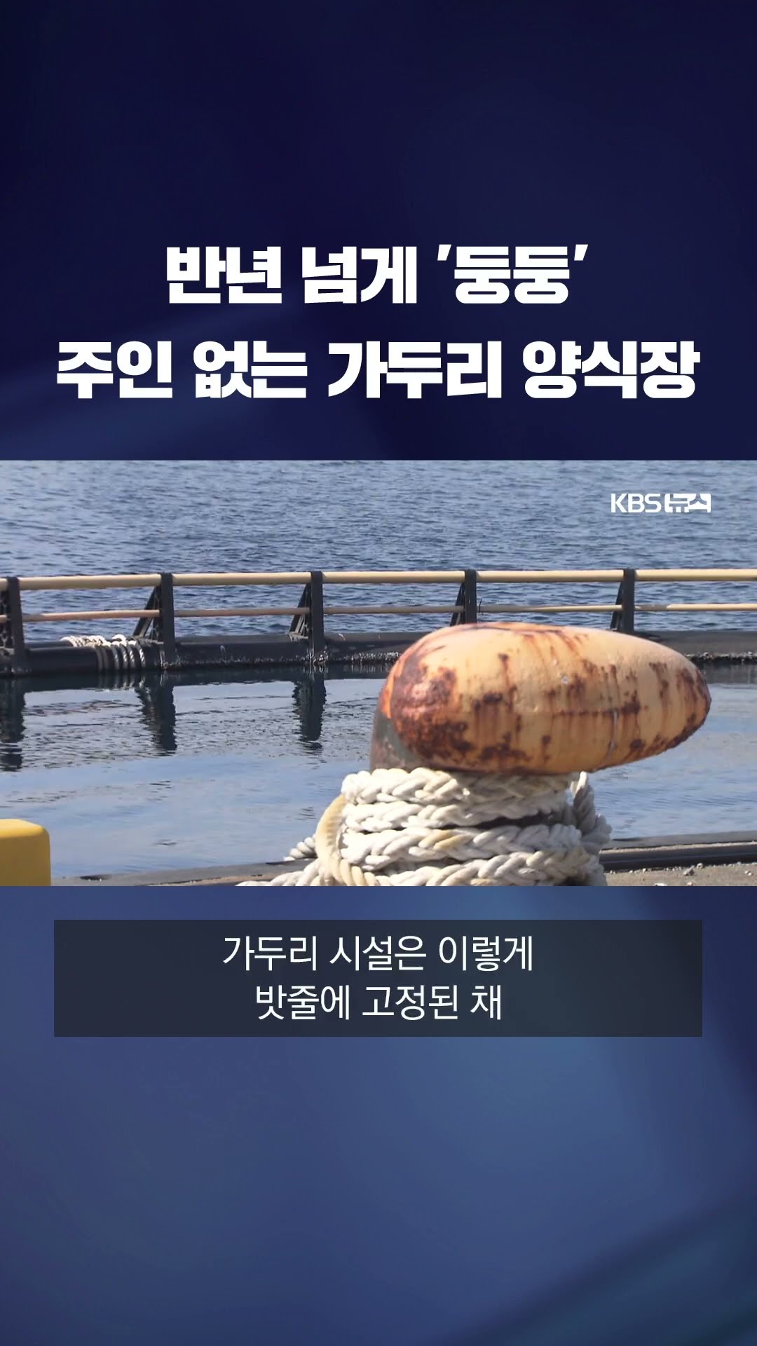 주인 없는 가두리 양식장, 반년 넘게 '둥둥' #shorts / KBS