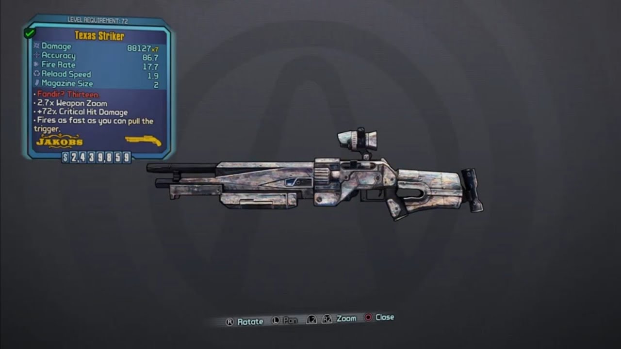 Borderlands 2, Legendary Loot Guide Striker Shotgun YouTube