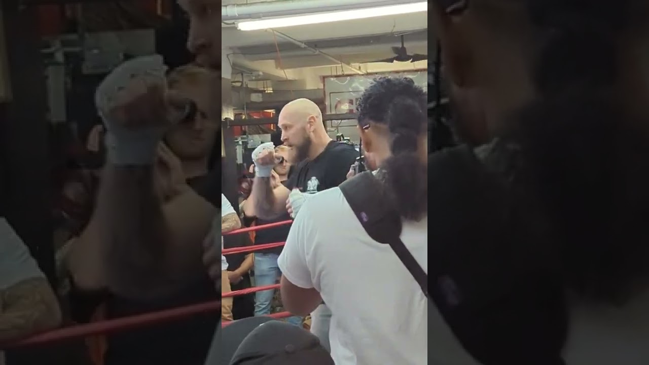 Epic! Nordic Nightmare Robert Helenius shadow boxing in preparation for Wilder