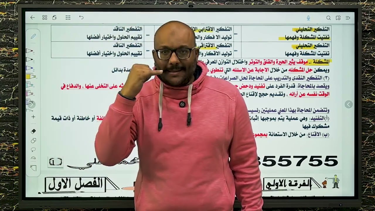 الفصل الاول   التفكير النقدي  الفرقة الاولي   جامعة القاهرة د/محمد علي اكاديمية العاصمة